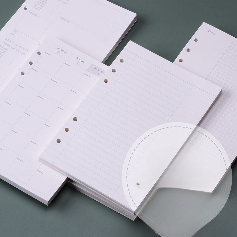 A5 Spiral Dotted Grid Notebook - A5 losbladig notitieboekje, navulset, spiraalbinder, binnenpagina's