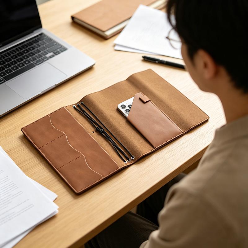 Vintage Leather Journal Notebook - (Ce14) Navulbare notitieboekorganizer, compacte notitieboekomslag van