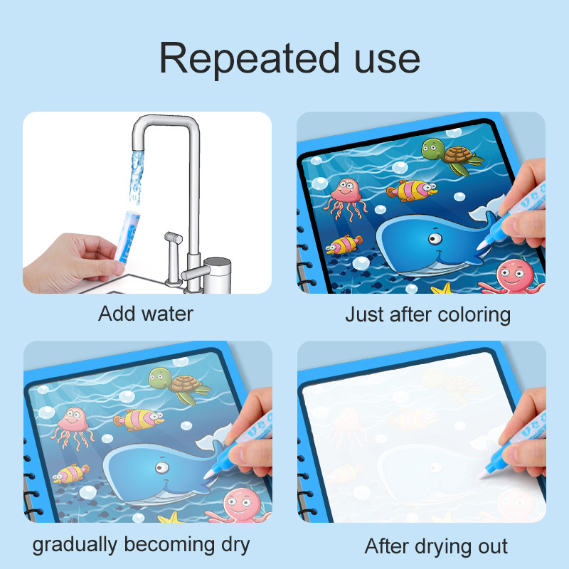 Magisch waterboek met pen Fees - Reusable Water Magic Coloring Book recensie en prijs
