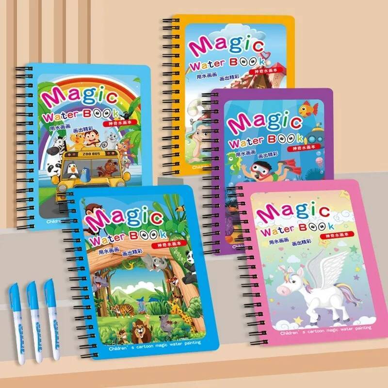 Montessori Speelgoed Magisch W - Reusable Water Magic Coloring Book recensie en prijs