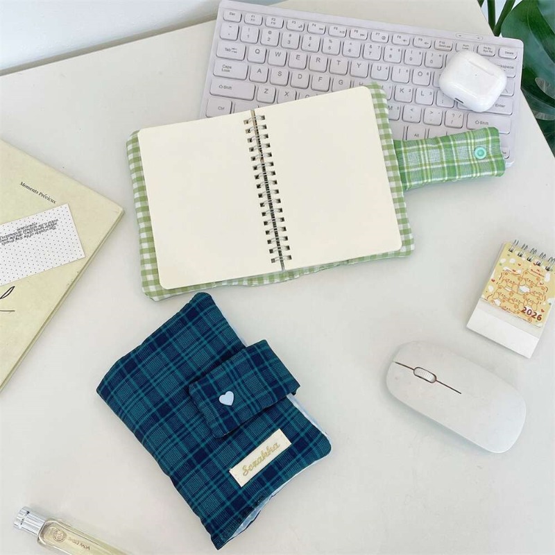 Groen-witte gingham handgemaak - Stationery Books recensie en prijs