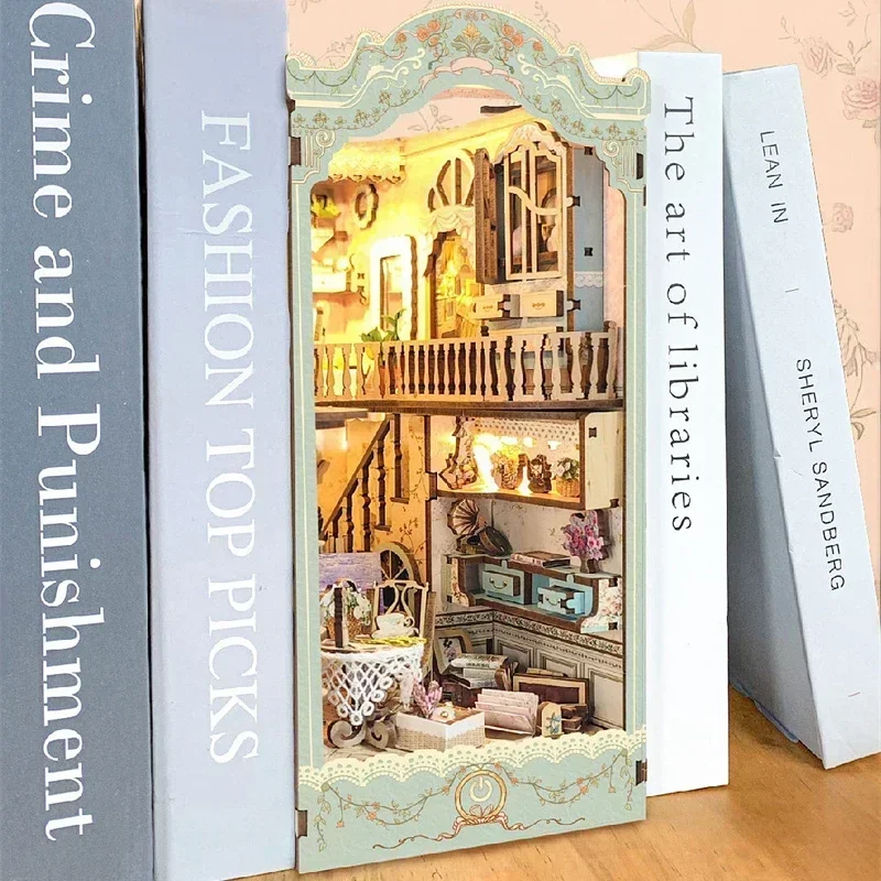 Sprookjesstad Boekenplank Bosh - Diy Wooden Book Nook Kit Shelf Insert recensie en prijs