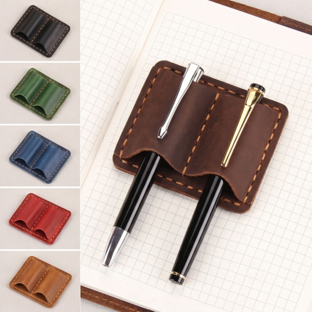Dubbele vintage leren penhoude - Vintage Leather Journal Notebook recensie en prijs