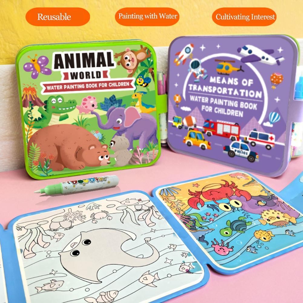 Opvouwbaar waterverfboek voor  - Reusable Water Magic Coloring Book recensie en prijs